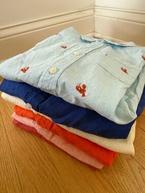 Janie and Jack Long Sleeve Button Down Shirt Bundle (6) size 8
